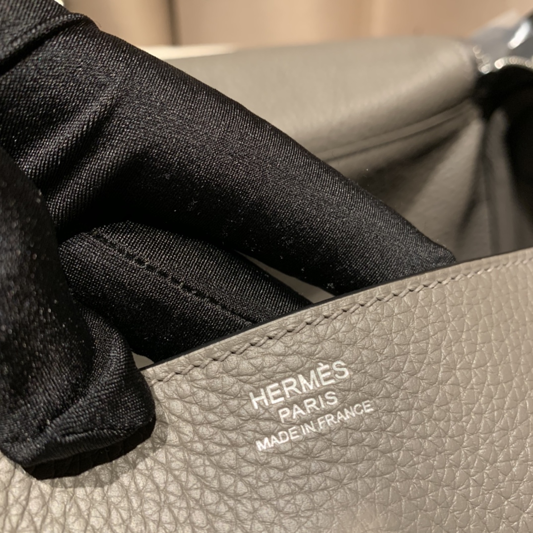 에르메스 린디백30 에땅 그레이 은장 끌레망스 가죽